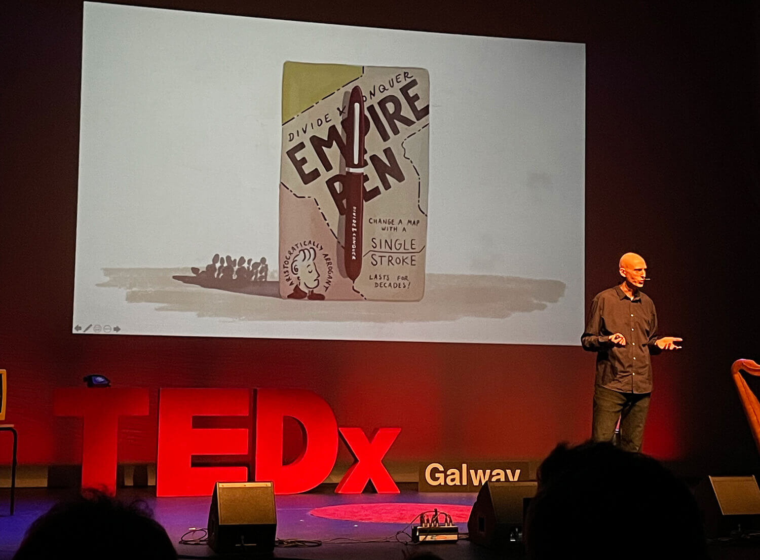 Bryan Mathers speaking at TedXGalway - opt