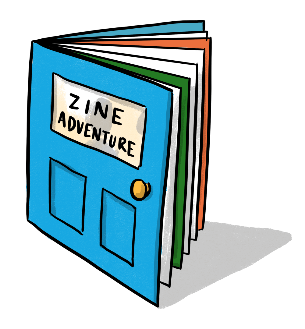 Zine adventure door